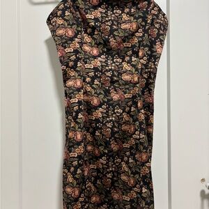 Sunday Best Black Floral Midi Dress